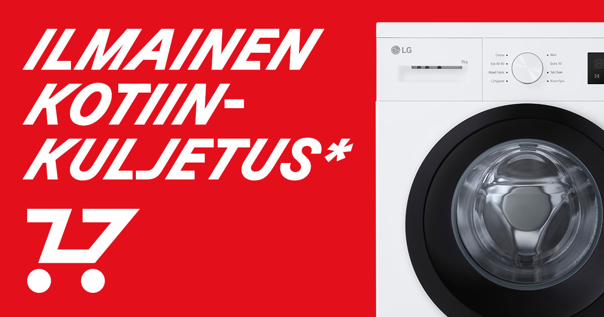 Ilmainen kotiinkuljetus pyykinpesukoneille*
