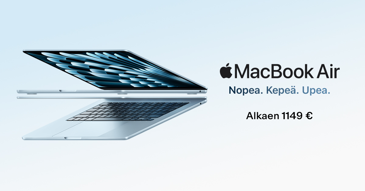Apple MacBook Air – Nopea. Kepeä. Upea.