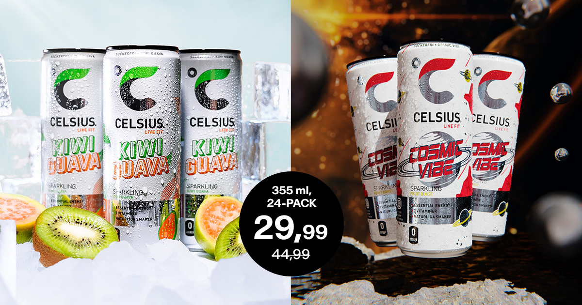 Celsius Cosmic Vibe ja Kiwi Guava