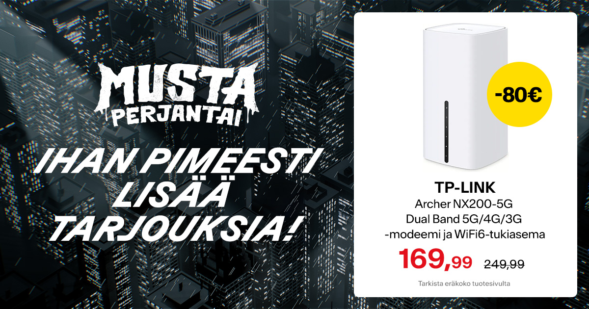 TP-LINK Archer NX200-5G Dual Band 5G/4G/3G -modeemi ja WiFi6 -tukiasema –32 %