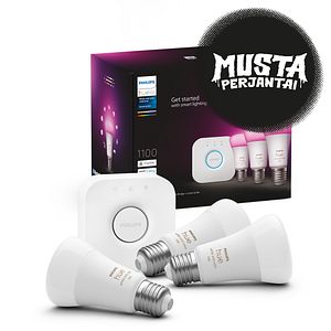 Philips Hue White and color ambiance Starter kit, E27, 3 lamppua ja silta