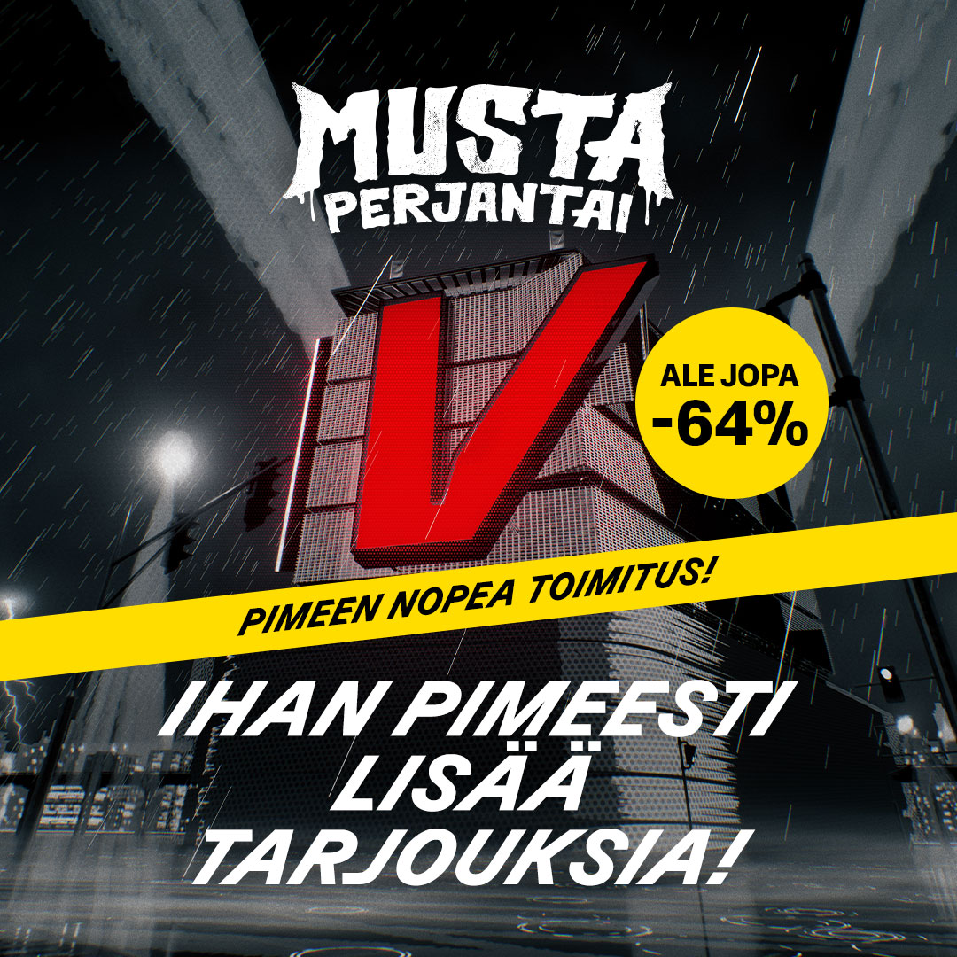 Musta Perjantai -64% – ihan pimeesti lisää tarjouksia + nopea toimitus!