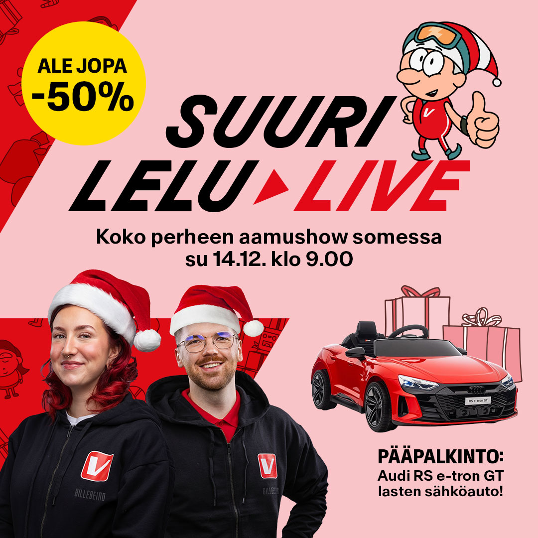 Suuri Lelu Live – koko perheen aamushow somessa su 14.12. klo 9