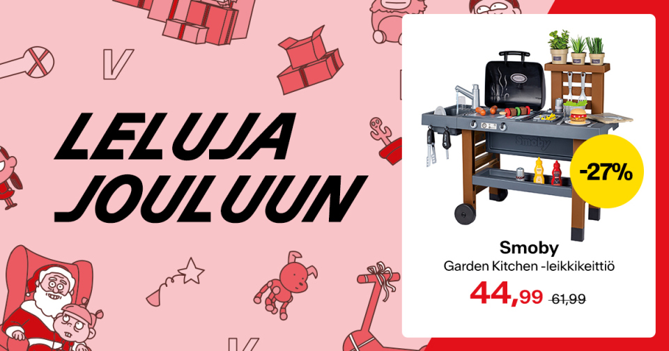Leluja jouluun – Smoby Garden Kitchen -leikkikeittiö