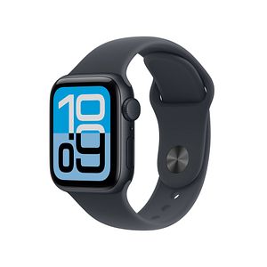 Apple Watch SE 3 (GPS) 40 mm keskiyö alumiinikuori ja keskiyö urheiluranneke, S/M