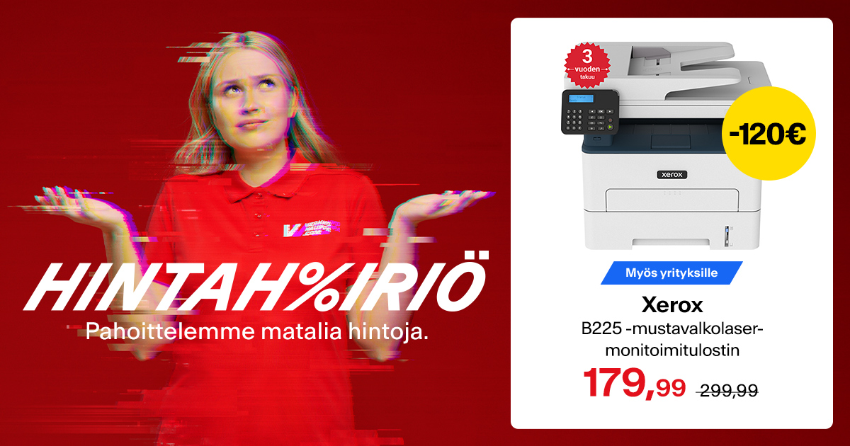 Hintahäiriö – Xerox-monitoimitulostimet ja laservärikasetit