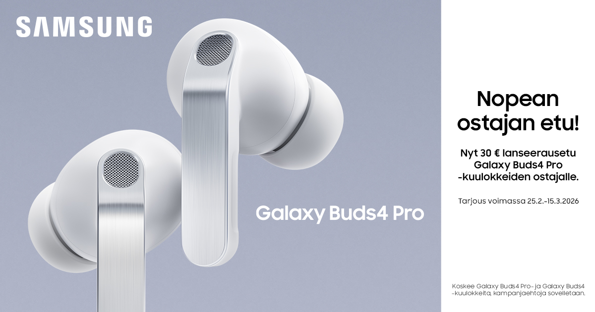 Samsung Galaxy Buds4 Pro - Nopean ostajan etu