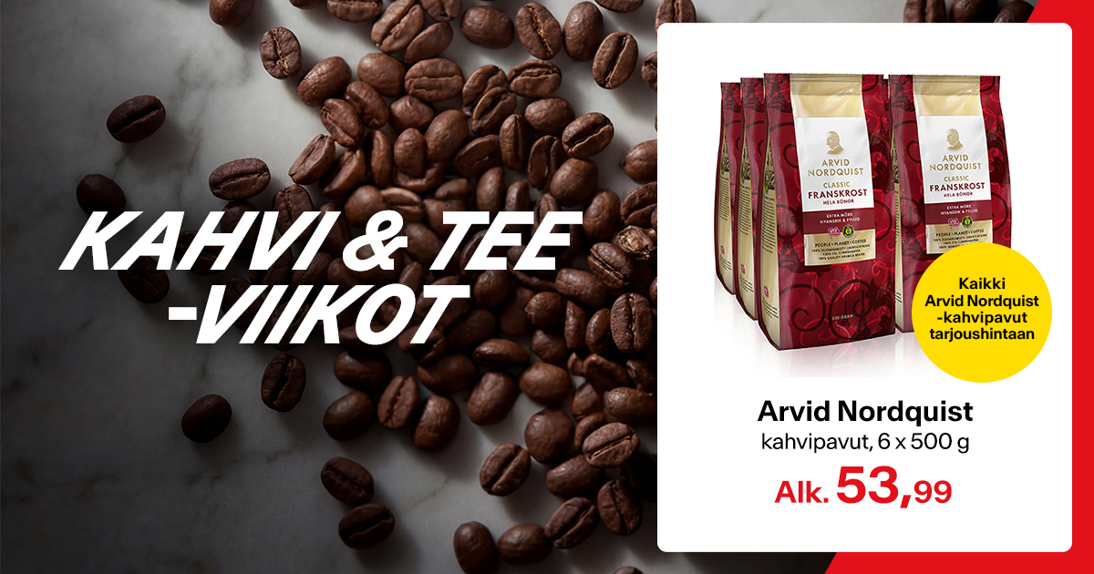 Arvid Nordquist -kahvipavut tarjoushintaan