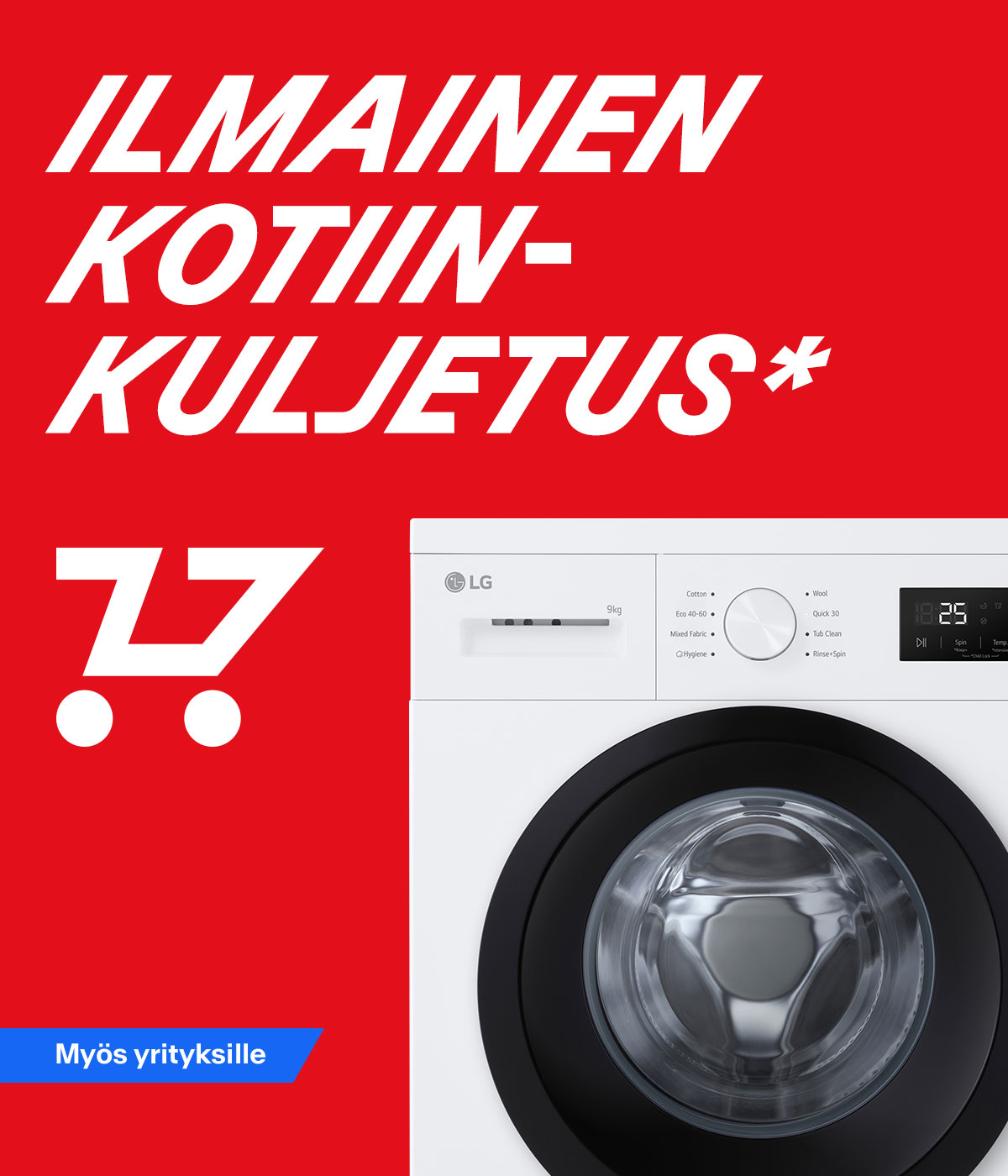 Pyykkärit, kuivurit ja pesutornit jopa 30 % alella ja parhaimmillaan toimituskuluitta 22.3. asti