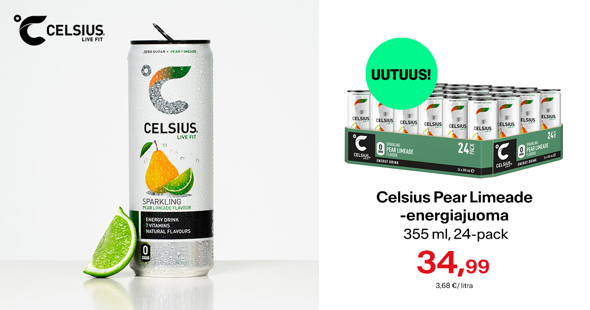 Celsius Pear Limeade energiajuoma