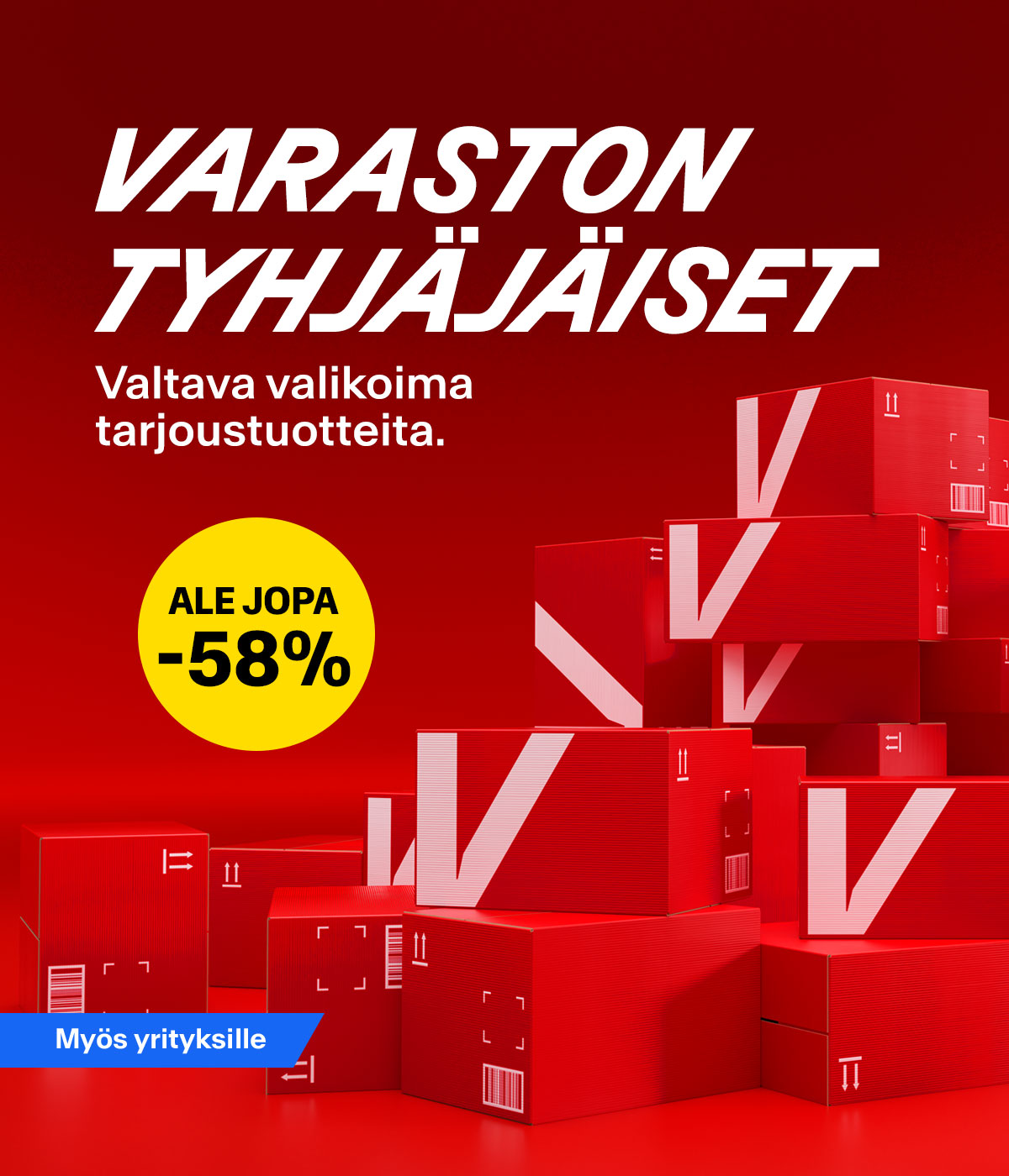 Varaston tyhjäjäiset – ALE jopa -58%