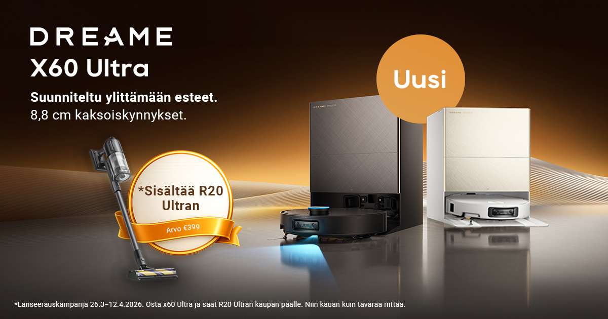Dreame X60 Ultra – Suunniteltu ylittämään esteet.