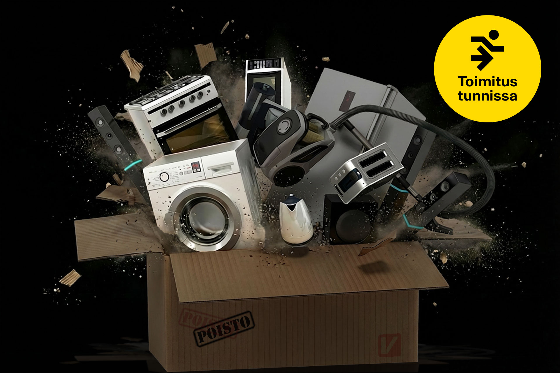 Poistotuotteet jopa tunnin toimituksella