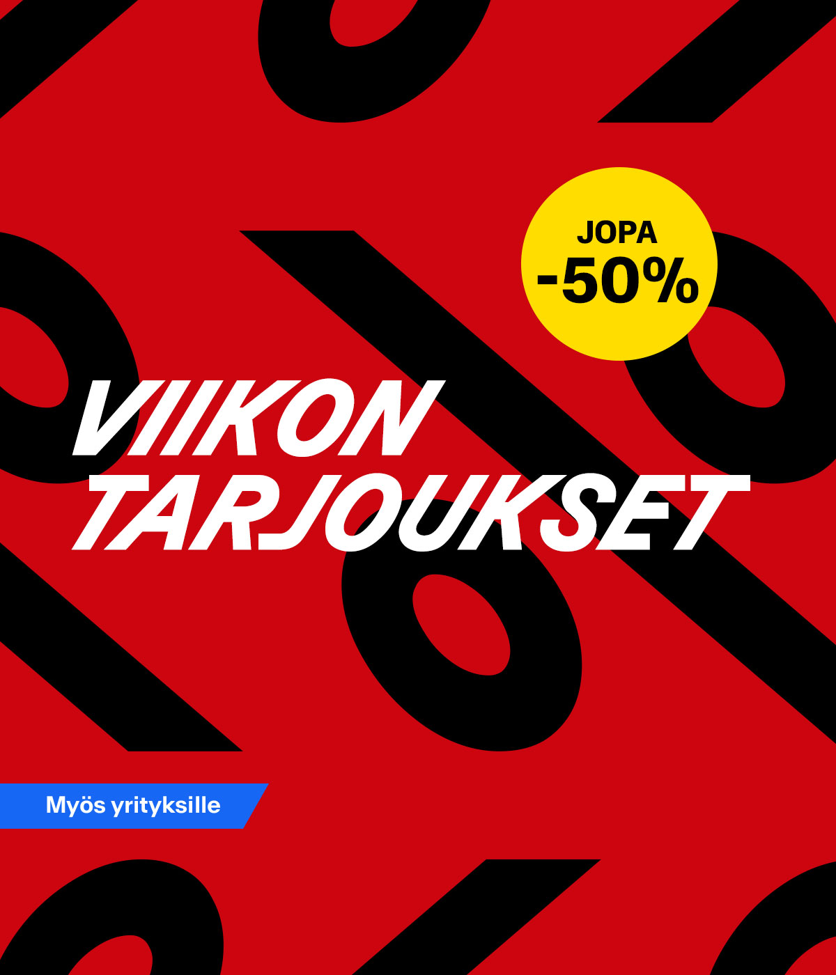 Viikon tarjoukset jopa -50%