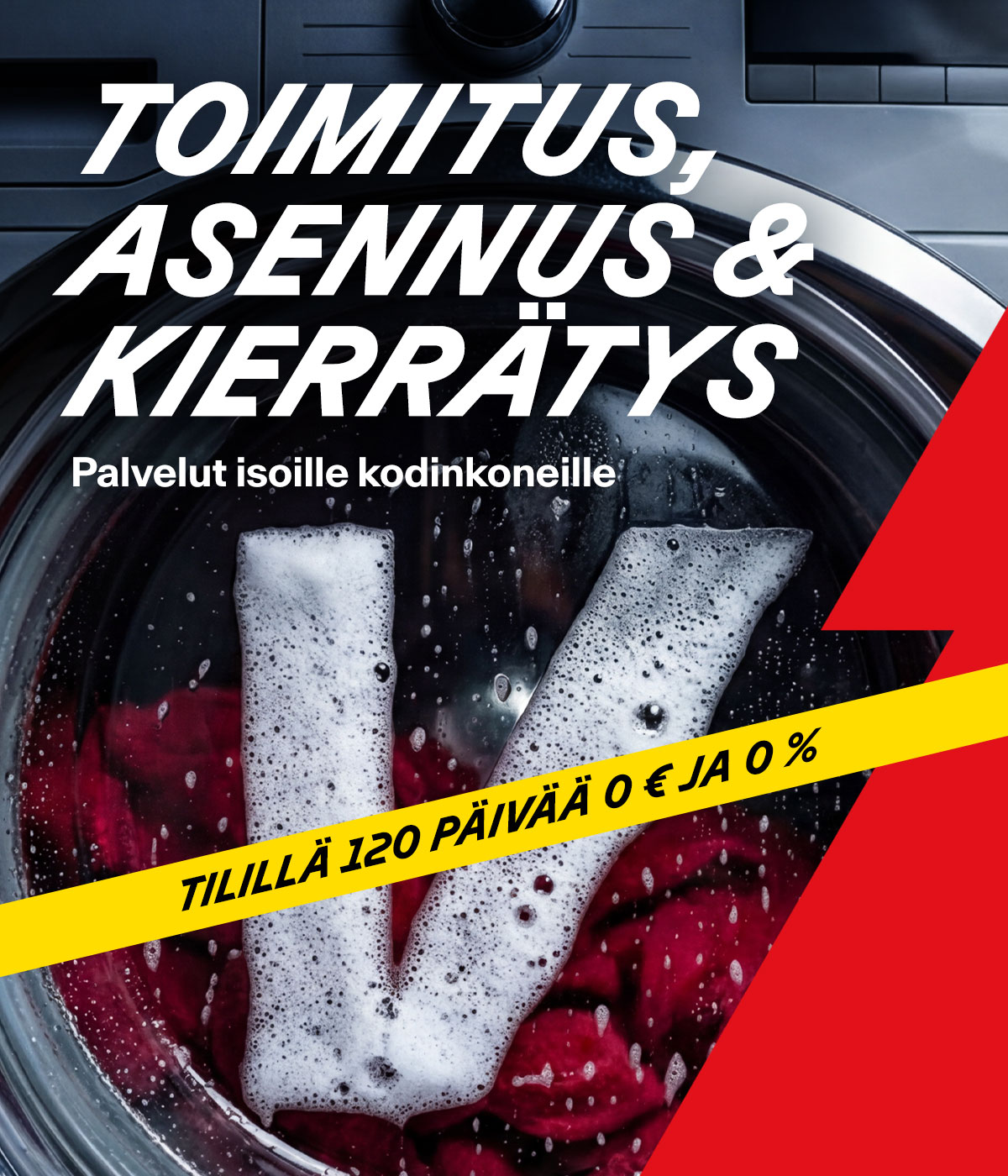 Toimitus, asennus & kierrätys – Palvelut isoille kodinkoneille