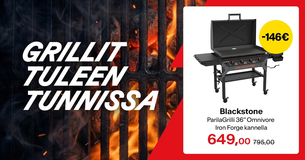 Grillit tuleen tunnissa – Blackstone ParilaGrilli 36" Omnivore Iron Forge kannella