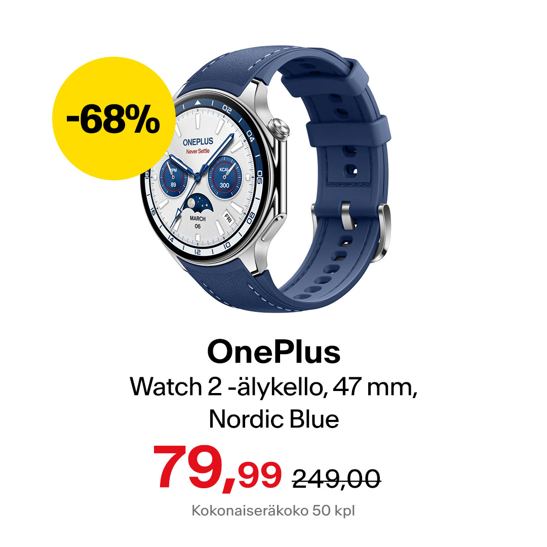 OnePlus Watch 2 -älykello, 47 mm, Nordic Blue