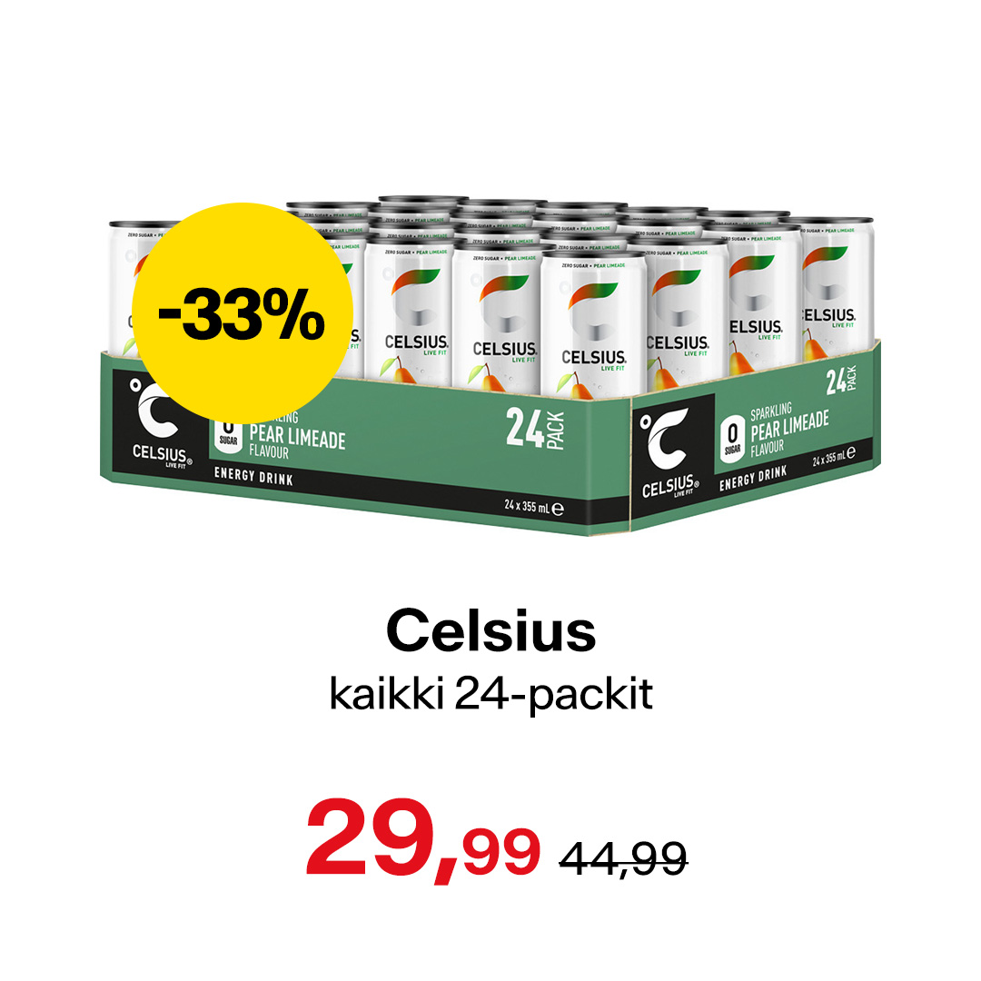 Celsius Pear Limeade energiajuoma, 355 ml, 24-pack