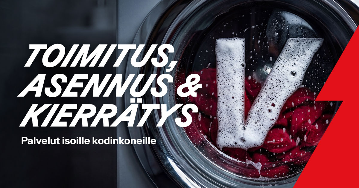 Toimitus, asennus & kierrätys – Palvelut isoille kodinkoneille