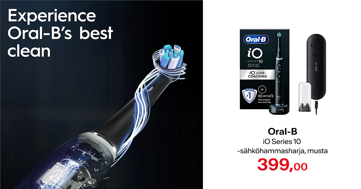 Oral-B iO Series 10 sähköhammasharja, musta