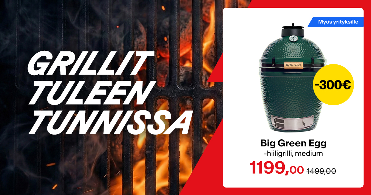 Grillit tuleen tunnissa – Big Green Egg