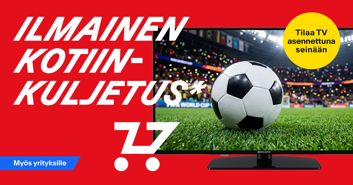 TV ilmaisella kotiinkuljetuksella*