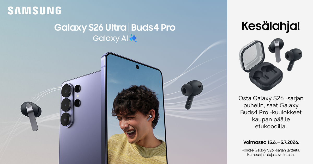 Samsung kesälahja S26 -puhelimen ostajalle