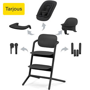CYBEX Lemo 4-in-1 -syöttötuolipaketti, Stunning Black