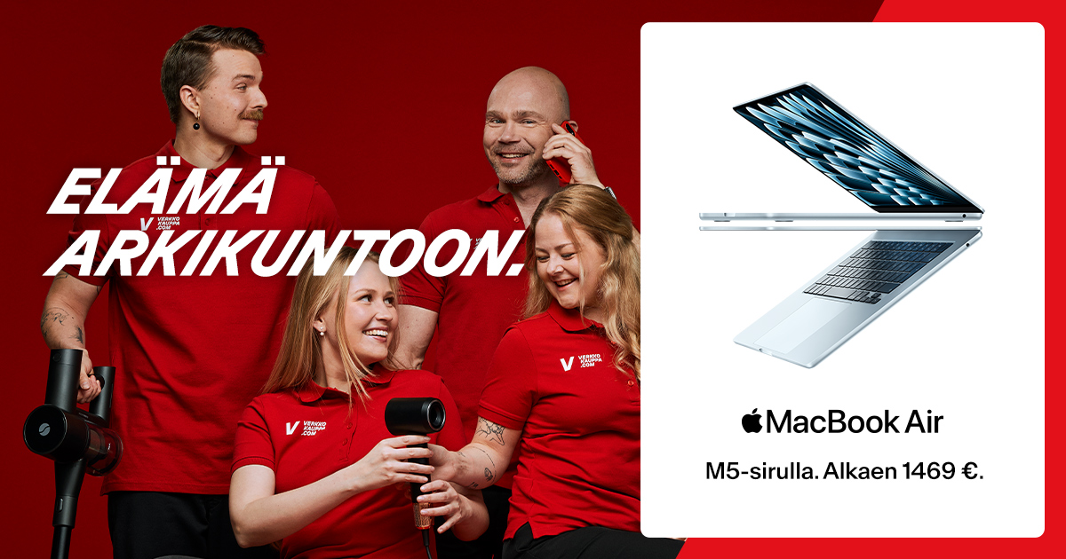 Elämä arkikuntoon. MacBook Air M5-sirulla alkaen 1469 €