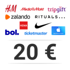 Shopping voucher t.w.v. 20 €