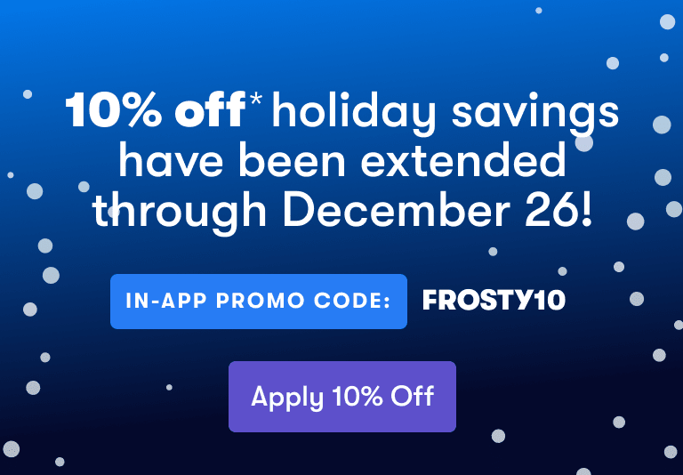 Holiday Sale Offer Extended Through Dec 26!