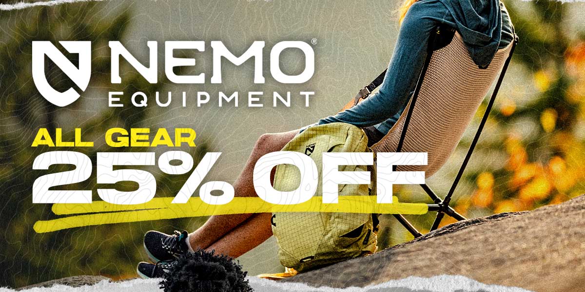 Save 25% Off All Nemo Equipment