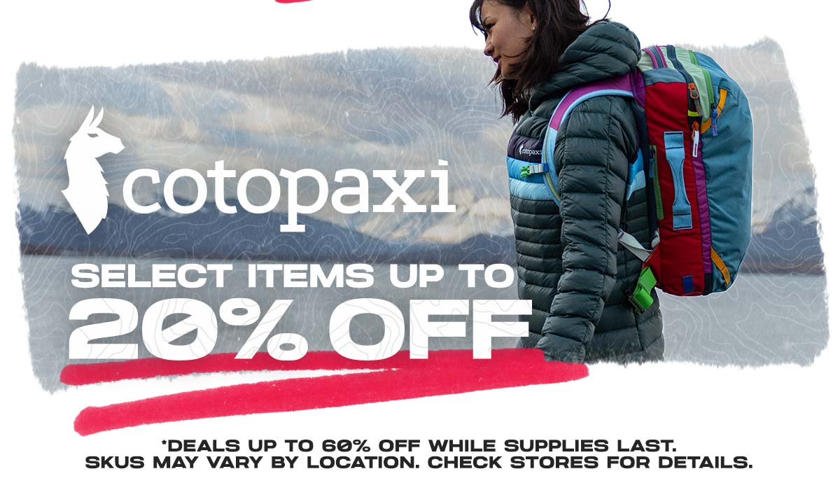 Save up to 20% Off Cotopaxi