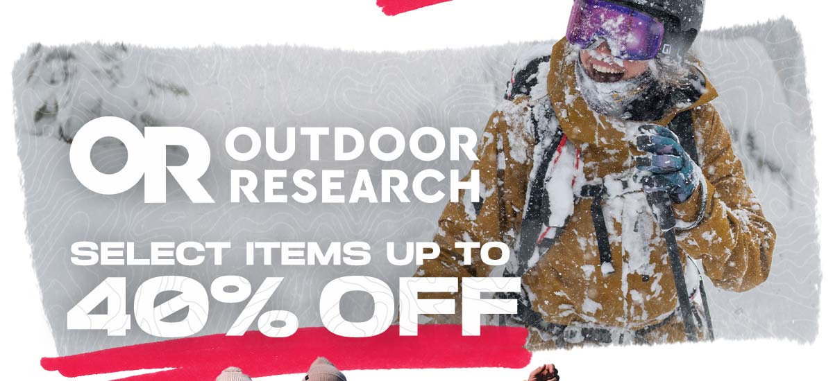 Save up to 40% Off Outdoor Research