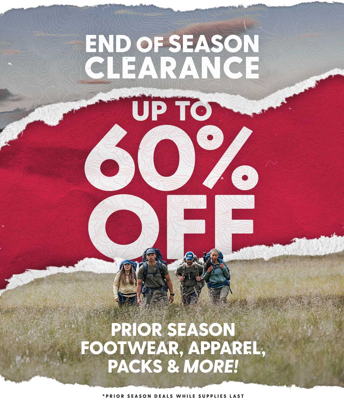 End of Season Clearance up to 60% Off