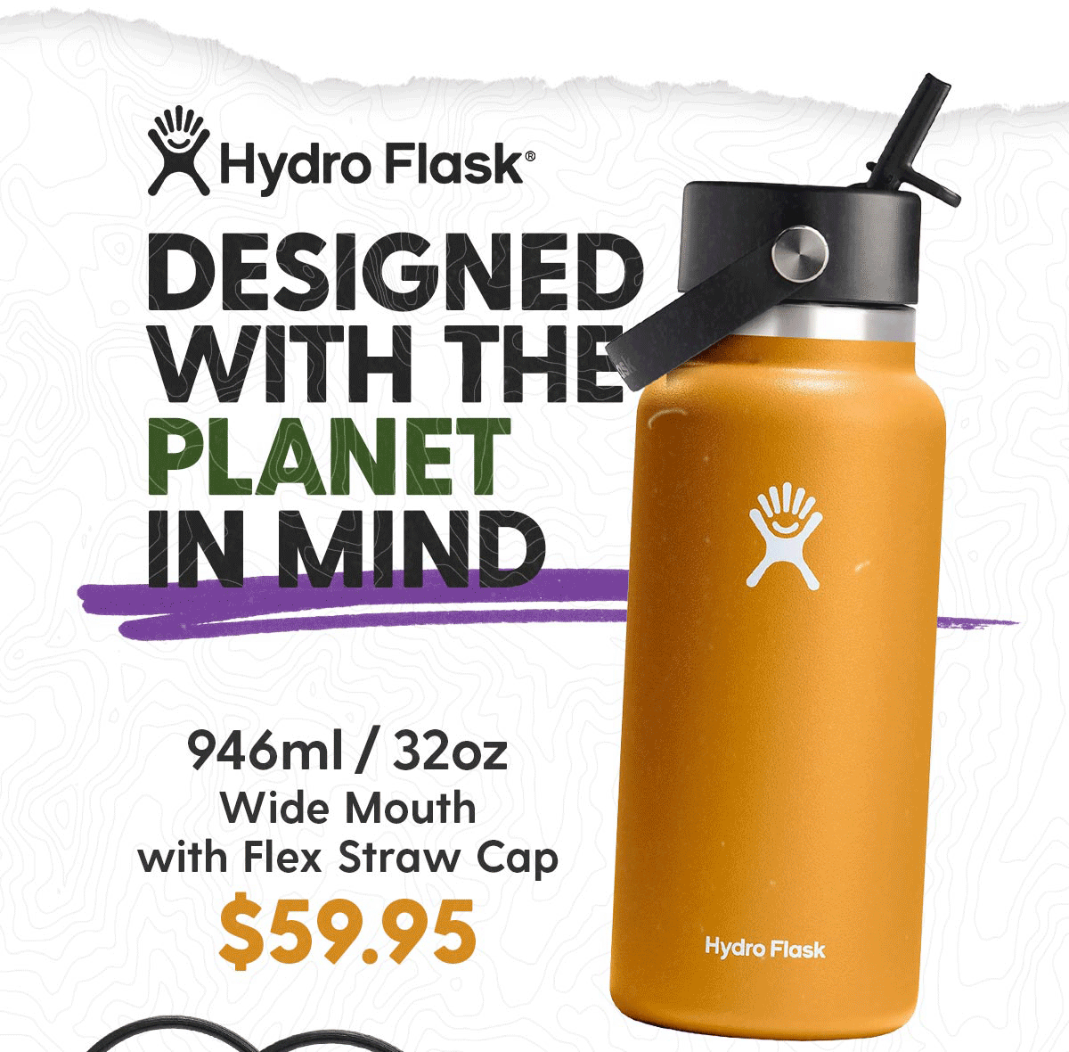Hydro Flask 946ml/32oz Wide Mouth with Flex Straw Cap - $59.95