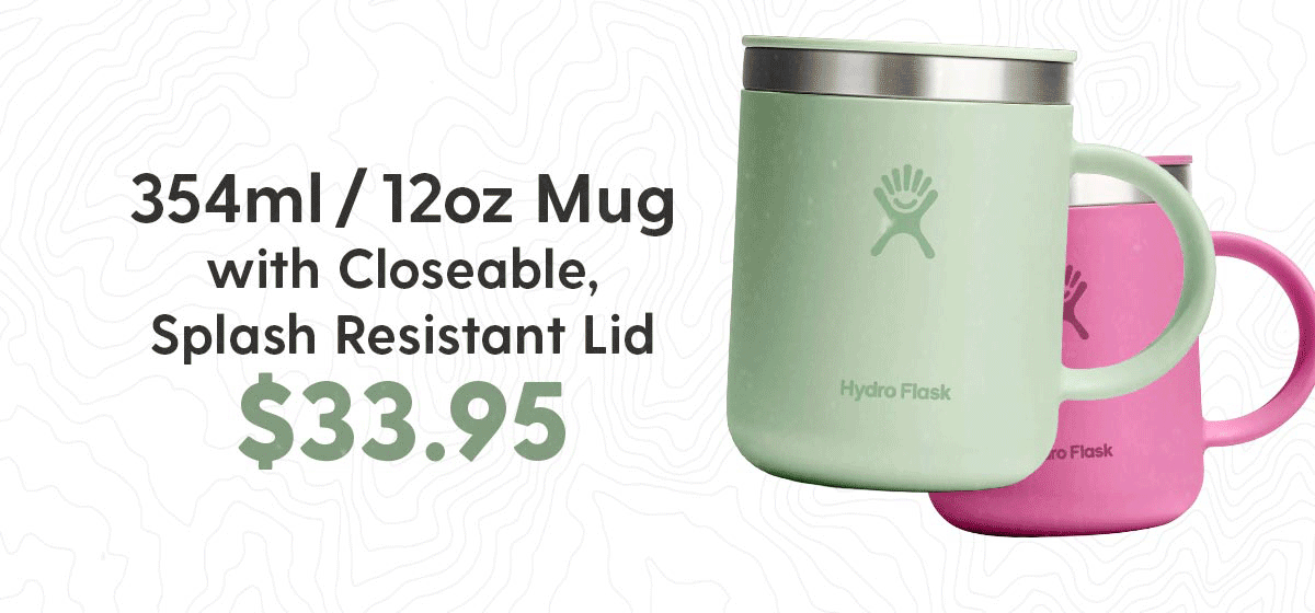 Hydro Flask 354ml/12oz Mug with Closeable, Splash Resistant Lid - $33.95