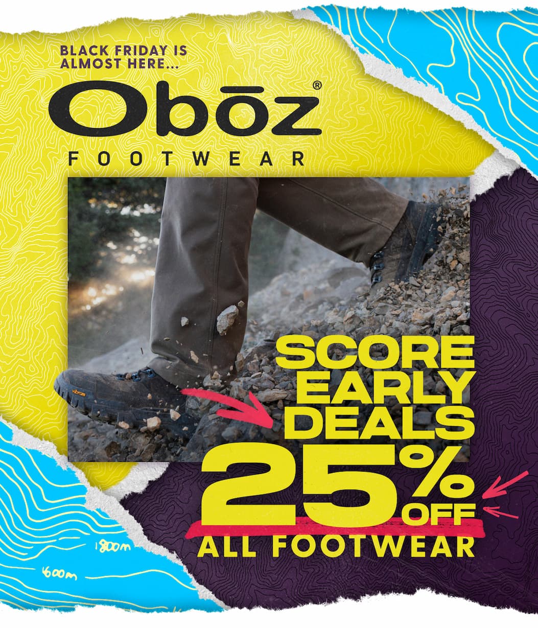 Early Deals—Save 25% Off All Oboz Footwear