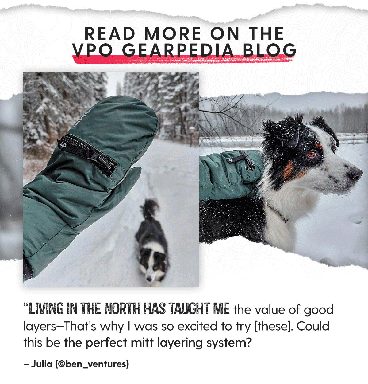 “Living in the North has taught me the value of good layers—That's why I was so excited to try [these]. Could this be the perfect mitt layering system? — Julia (@ben_ventures)