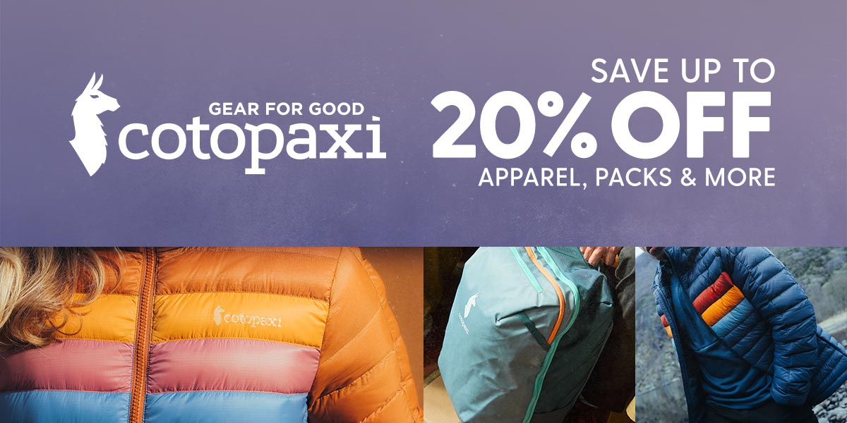 Save up to 20% Off Cotopaxi