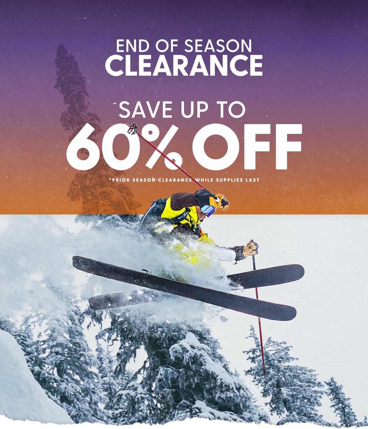 End of Season Clearance - Up To 60% Off