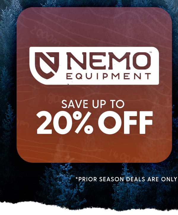 Save up to 20% Off NEMO Equipment