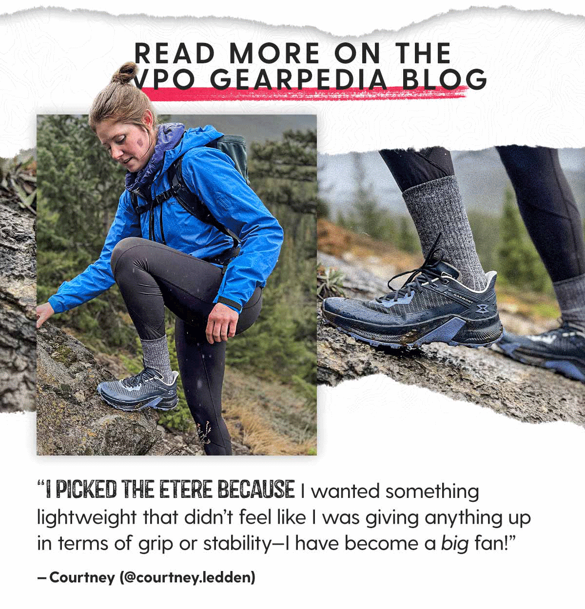 Gear Review: “I picked the Etere because I wanted something lightweight that didn’t feel like I was giving anything up in terms of grip or stability—I have become a big fan!” — Courtney (@courtney.ledden)