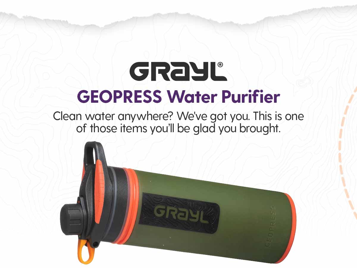 Grayl GeoPress Water Purifier: Clean water anywhere? We've got you. This is one of those items you’ll be glad you brought.