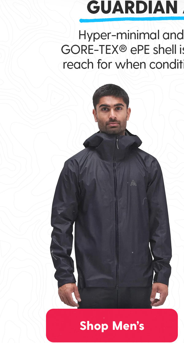 Men's Guardian Air Jacket: Hyper-minimal and ultra-packable, this GORE-TEX® ePE shell is the kind of layer you'll reach for when conditions are unpredictable.