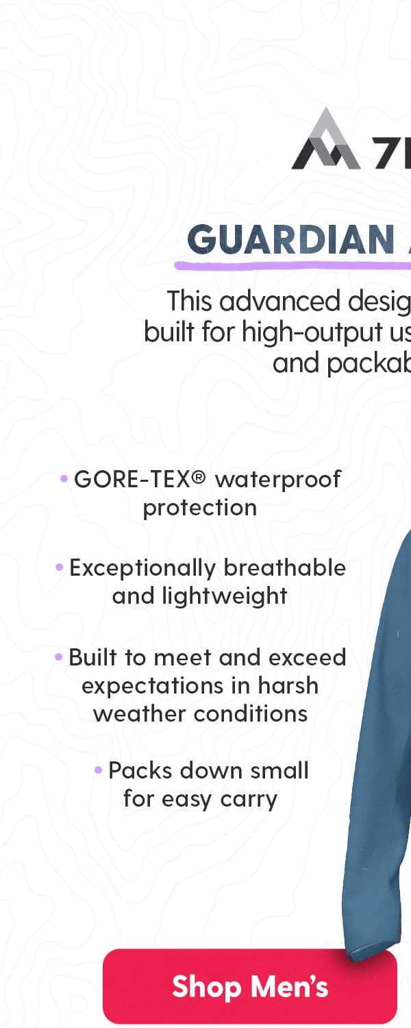 7mesh Men's Guardian Air Jacket: This advanced design, lightweight shell is built for high-output use, where breathability and packability matter.