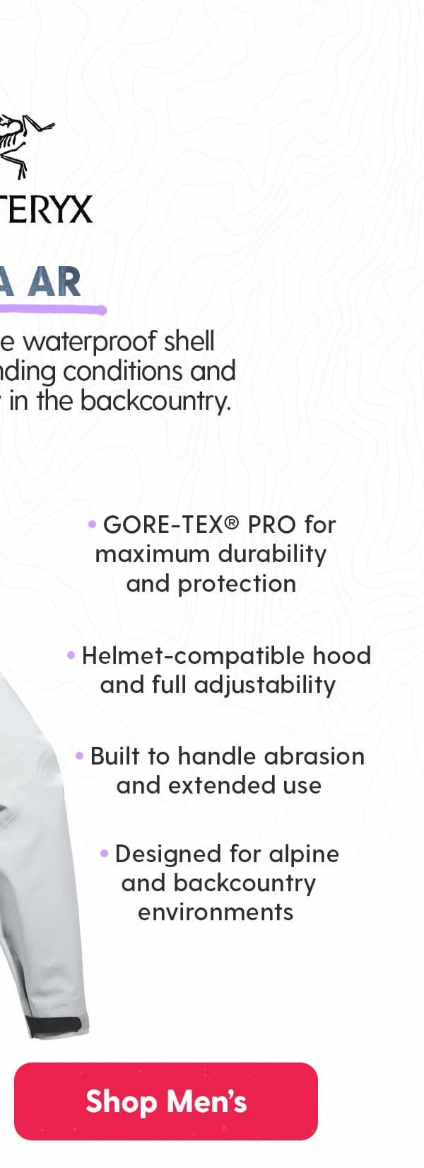 Arc'teryx Men's Beta AR: A premium durable waterproof shell designed for demanding conditions and long-term durability in the backcountry.