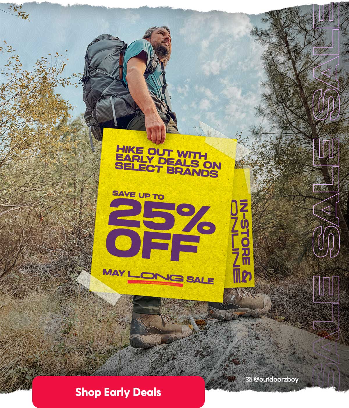 Hike out with early deals up to 25% on select brands