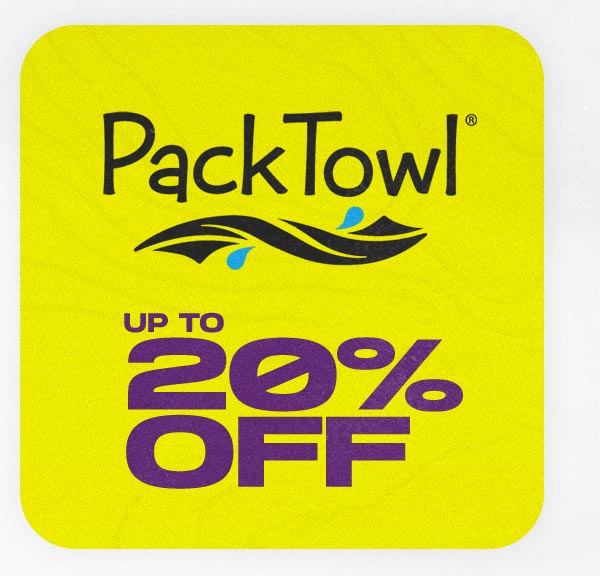 Save up to 20% Off PackTowl