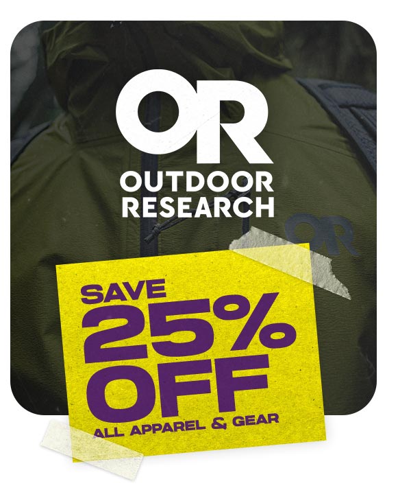 Save 25% off Outdoor Research